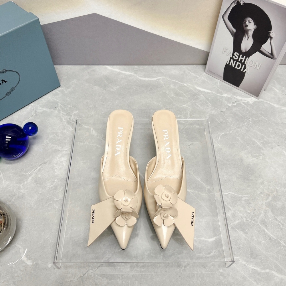 Prada Pointed Toe Mule Shoes - Picture 3 of 6